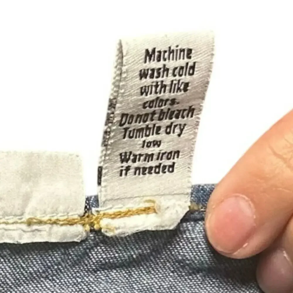 Sincerely Jules Denim Jumpsuit Blue L Wide Leg Button Front Y2K - Picture 5 of 16